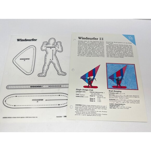 Spinning Spools Quilt Patterns Lot of 6 With Mylar Templates “From the Sea” - Picture 7 of 7